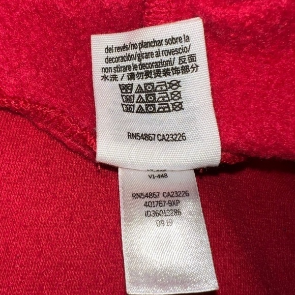 PINK by Victoria’s Secret Spellout Sequin Red Hooded Sweatshirt - Picture 9 of 12